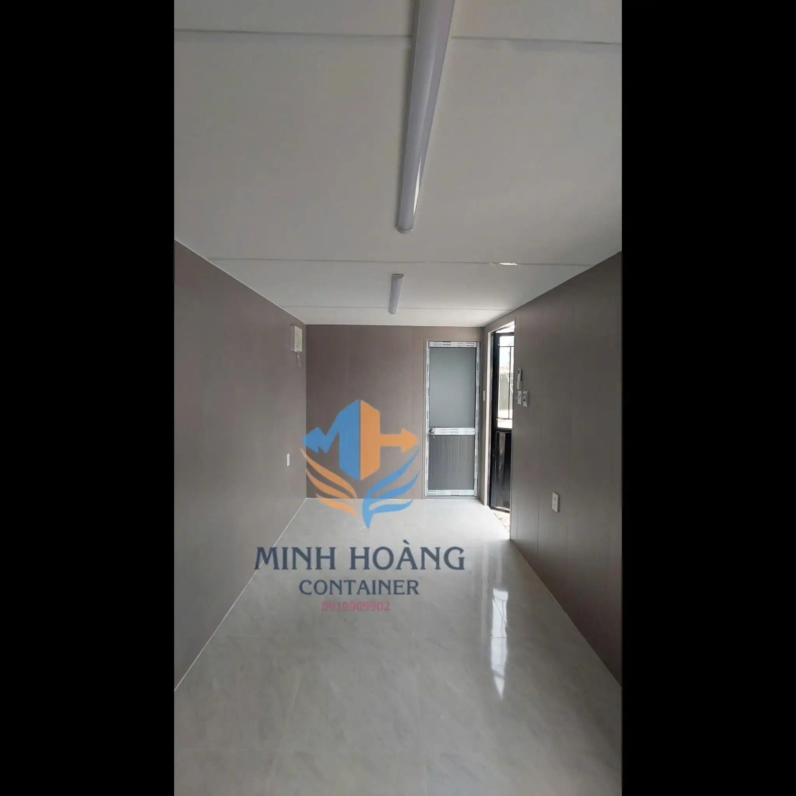 Container Nhà Ở 20 Feet Đen Viền Trắng Có Toilet
